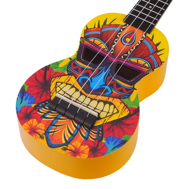Mahalo Soprano Ukulele Tiki Design & FREE Bag - MA1TK