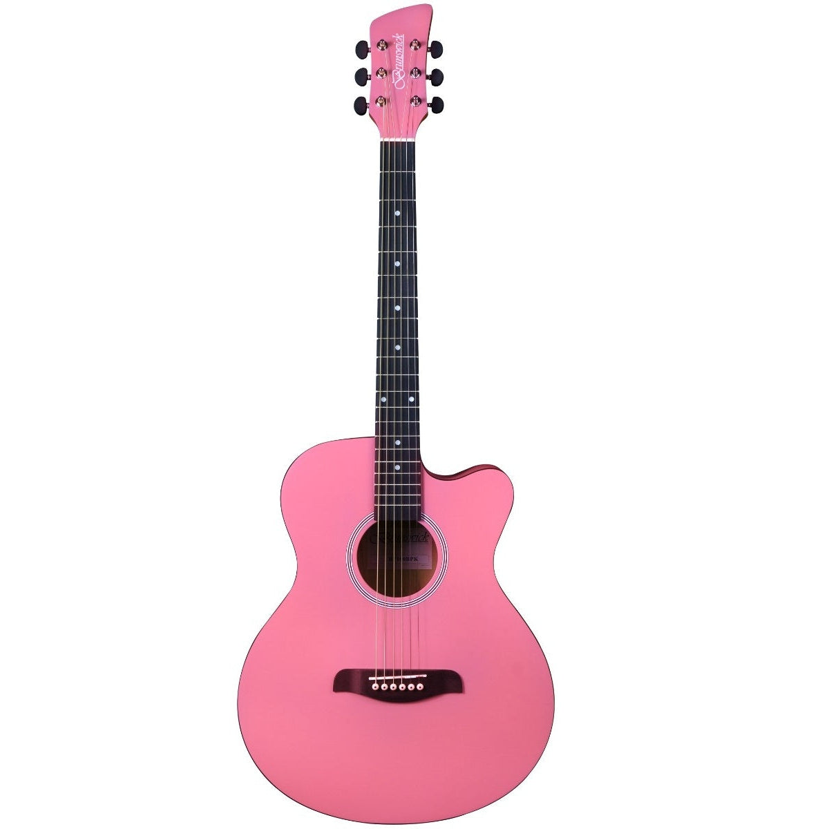 Brunswick Acoustic Guitar Grand Auditorium Cutaway Baby Pink BF100BPK