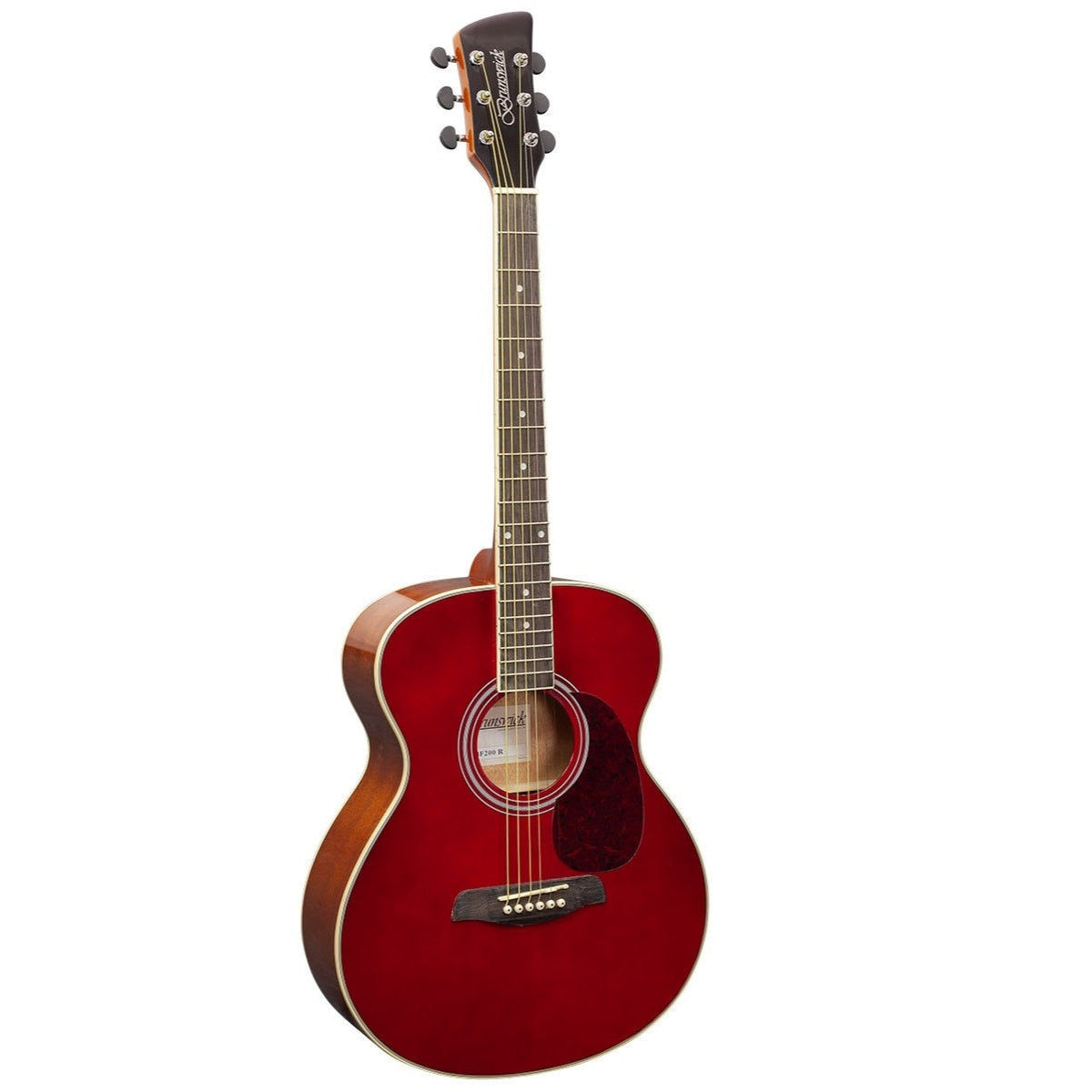 Brunswick Acoustic Guitar Red Gloss Grand Auditorium - BF200R