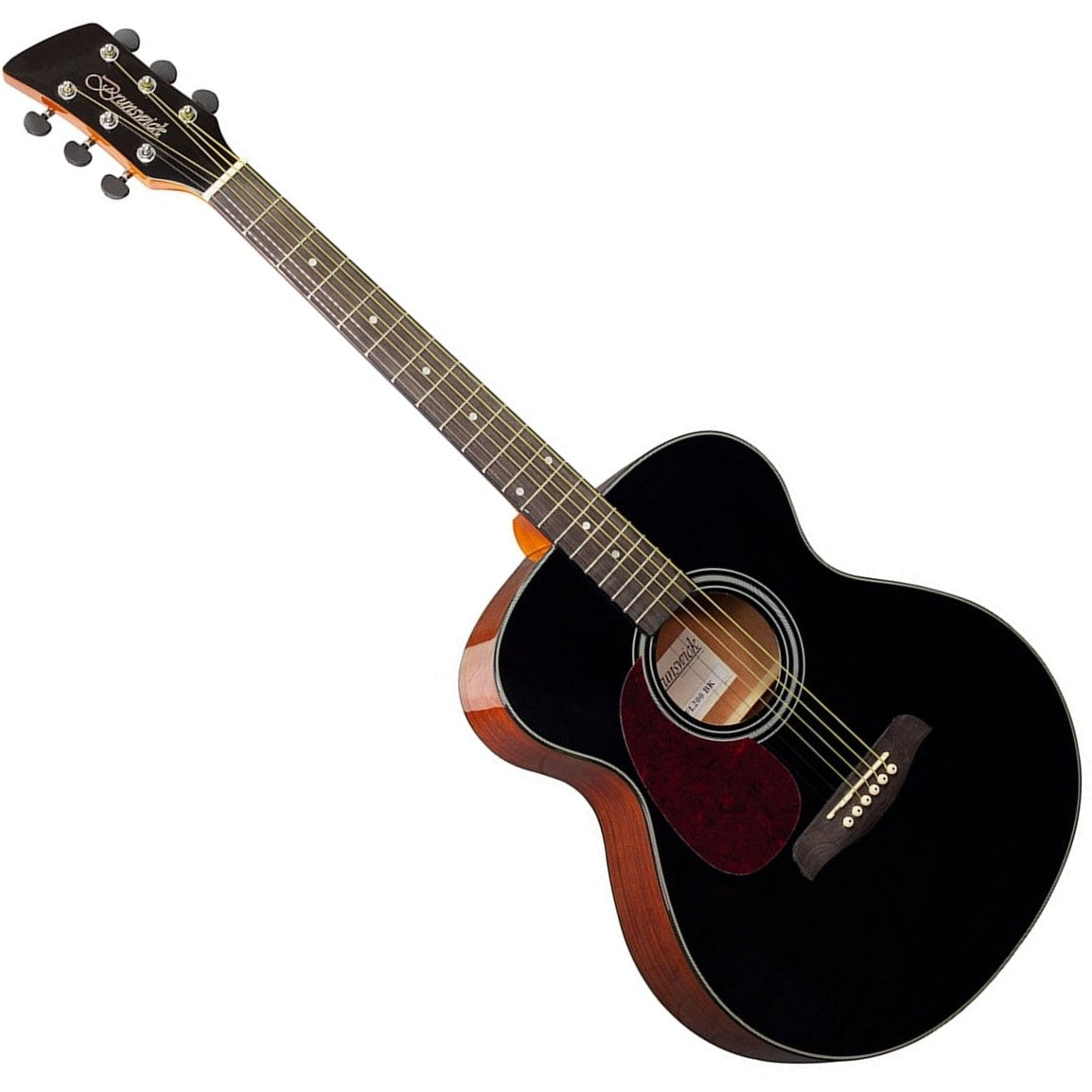 Brunswick Left-Handed Grand Auditorium Acoustic Guitar Black BFL200BK