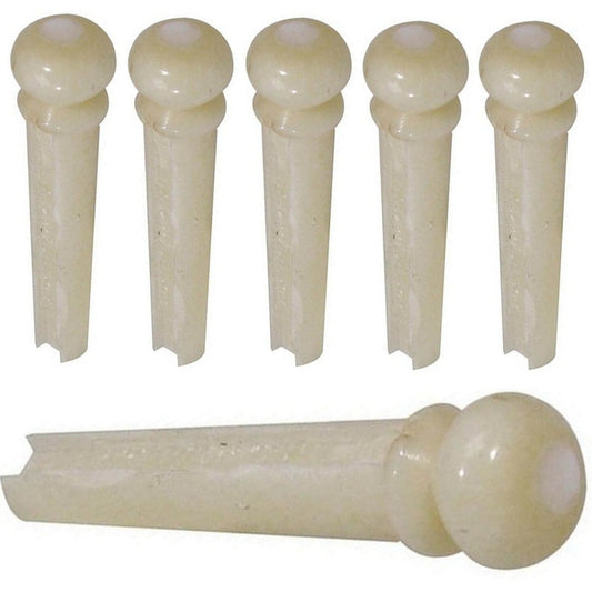 Pick Boy Bone Acoustic Guitar Bridge Pin Set With Extractor