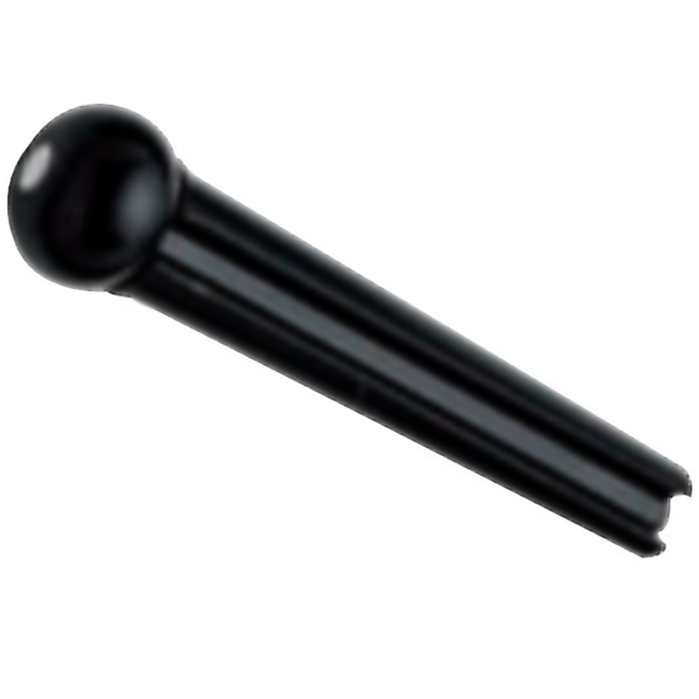TGI Acoustic Guitar Bridge Pin Set of 6 Black Plastic With Dot