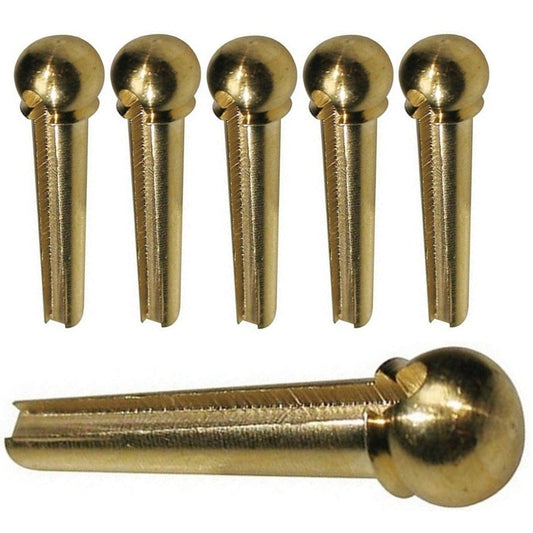 Pick Boy Brass Acoustic Guitar Bridge Pin Set With Extractor