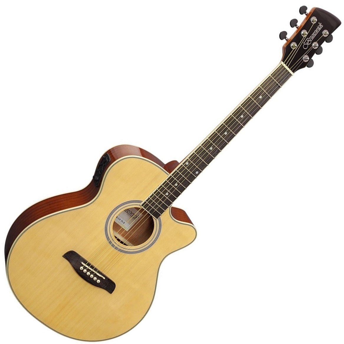 Brunswick Electro-Acoustic Guitar Grand Auditorium Natural BTK50NA