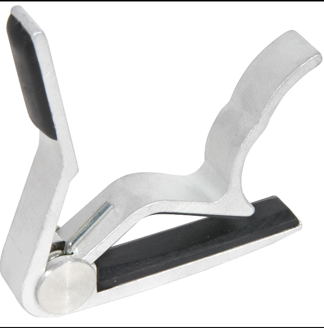 Guitar Trigger Capo Squeeze Quick Release Acoustic or Electric Guitar - Silver