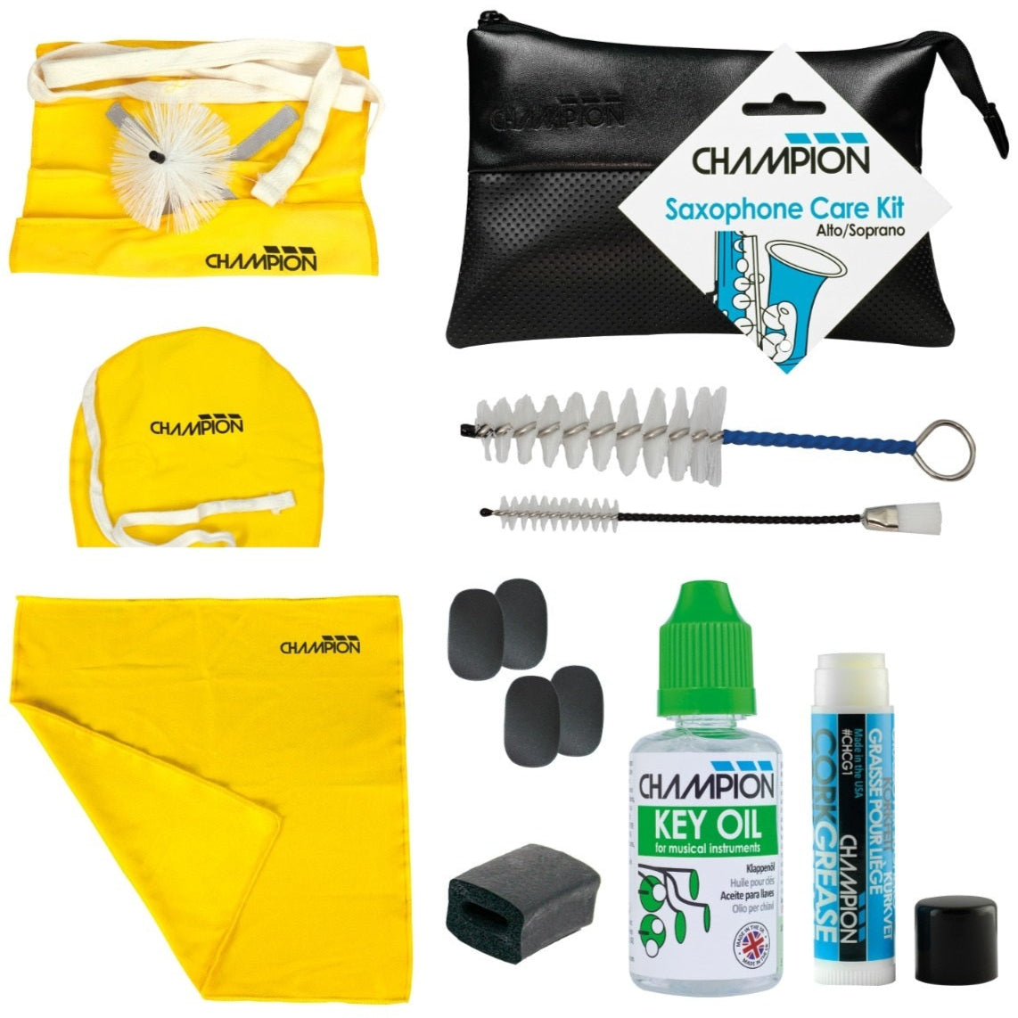 Champion Alto & Soprano Saxophone Care & Maintenance Kit