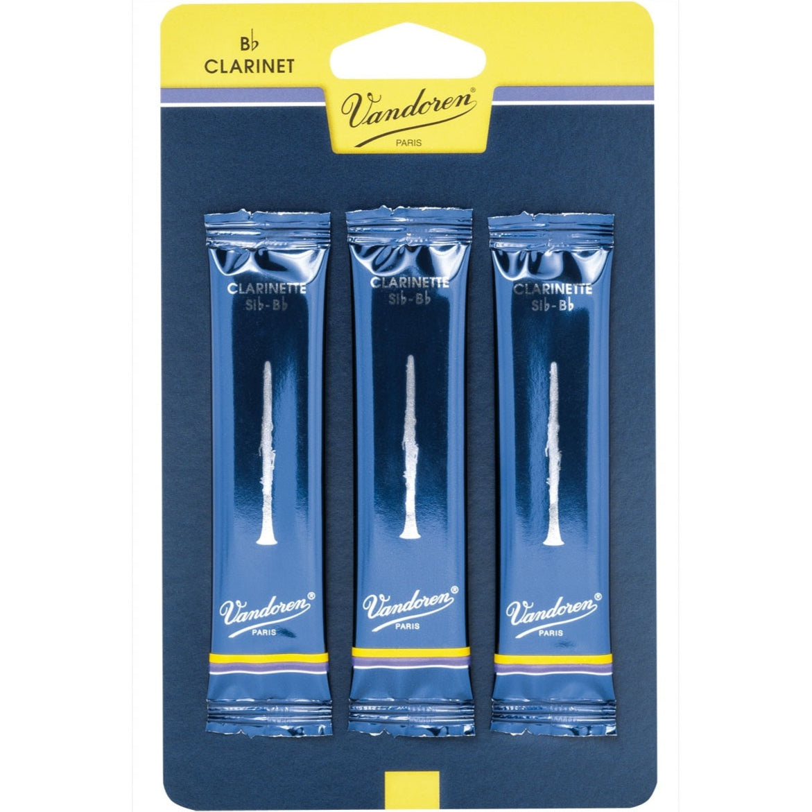 Vandoren Clarinet Reeds Bb 2.5 Traditional (3 Pack)