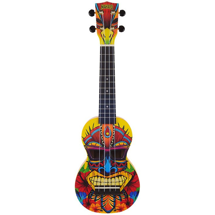 Mahalo Soprano Ukulele Tiki Design & FREE Bag - MA1TK