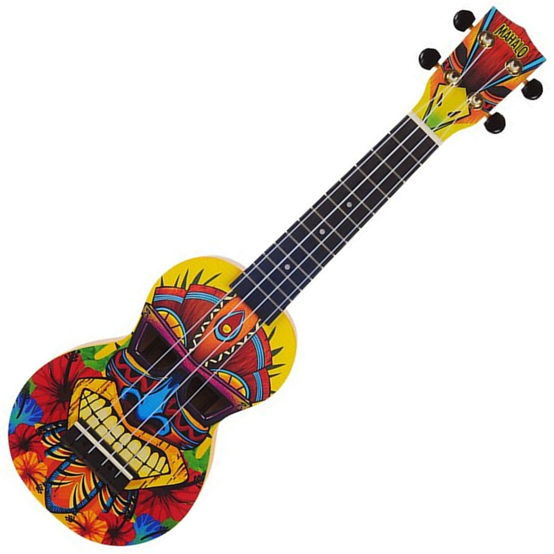 Mahalo Soprano Ukulele Tiki Design & FREE Bag - MA1TK