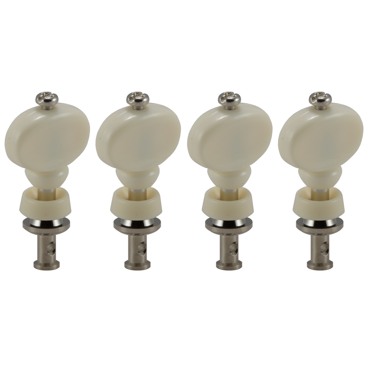 Grover Champion 2 Series Nickel Ukulele Tuning Peg Set of 4 White