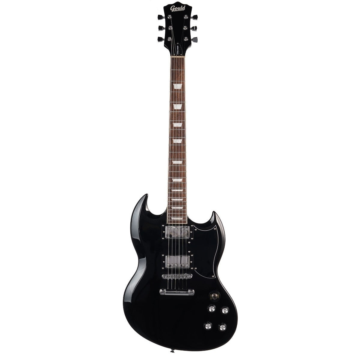 Gould Steelport Electric Guitar Black Red GE40BK  