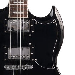 Gould Steelport Electric Guitar Black Red GE40BK  
