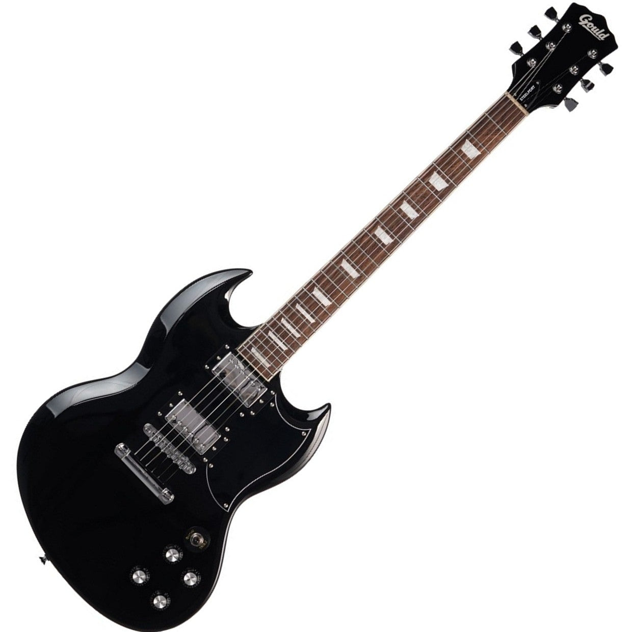 Gould Steelport Electric Guitar Black Red GE40BK  