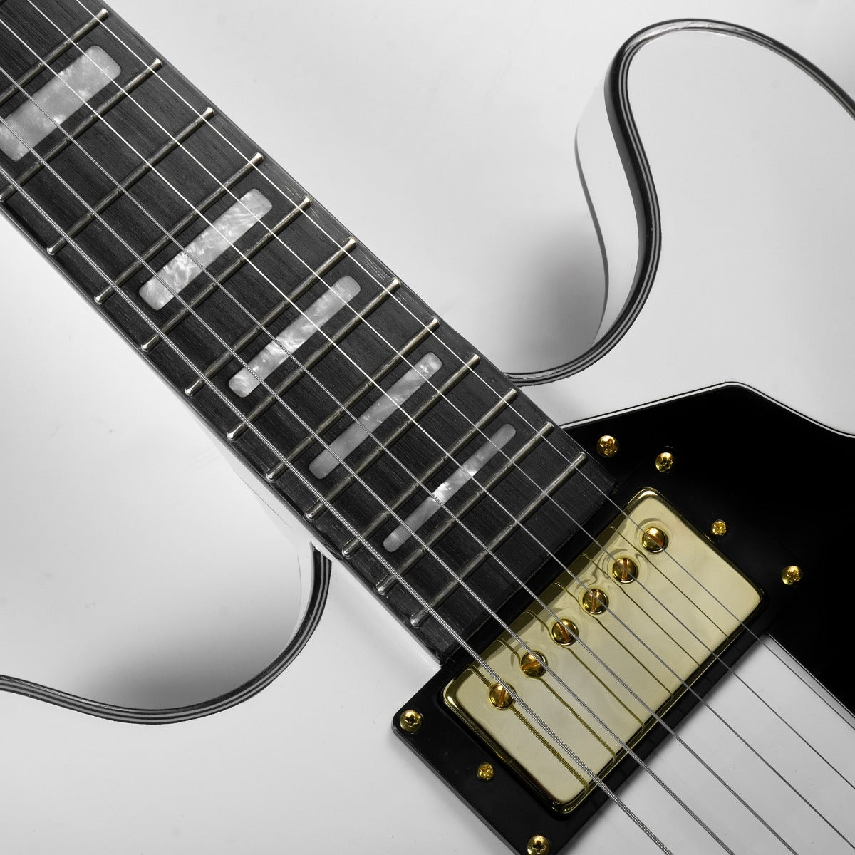 Gould Union Semi Acoustic Electric Guitar White GE50WHT