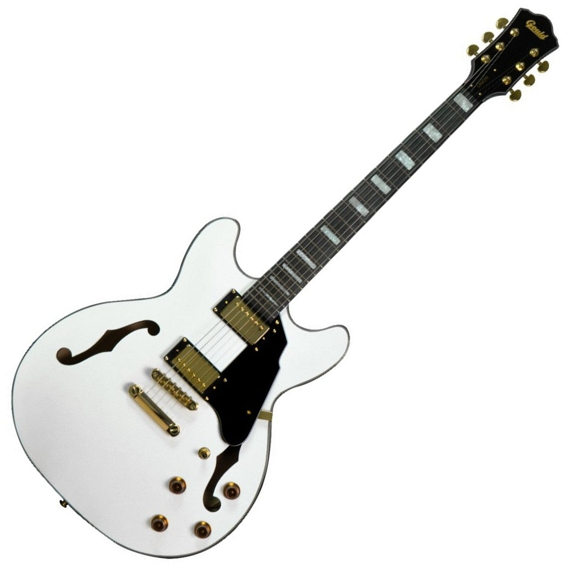 Gould Union Semi Acoustic Electric Guitar White GE50WHT