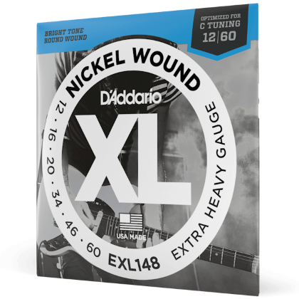 D'Addario XL Nickel Electric Guitar Strings Set 12-60 Extra Heavy EXL148