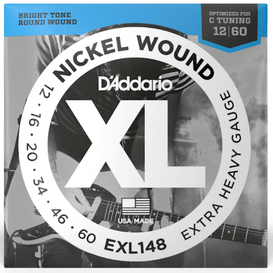 D'Addario XL Nickel Electric Guitar Strings Set 12-60 Extra Heavy EXL148
