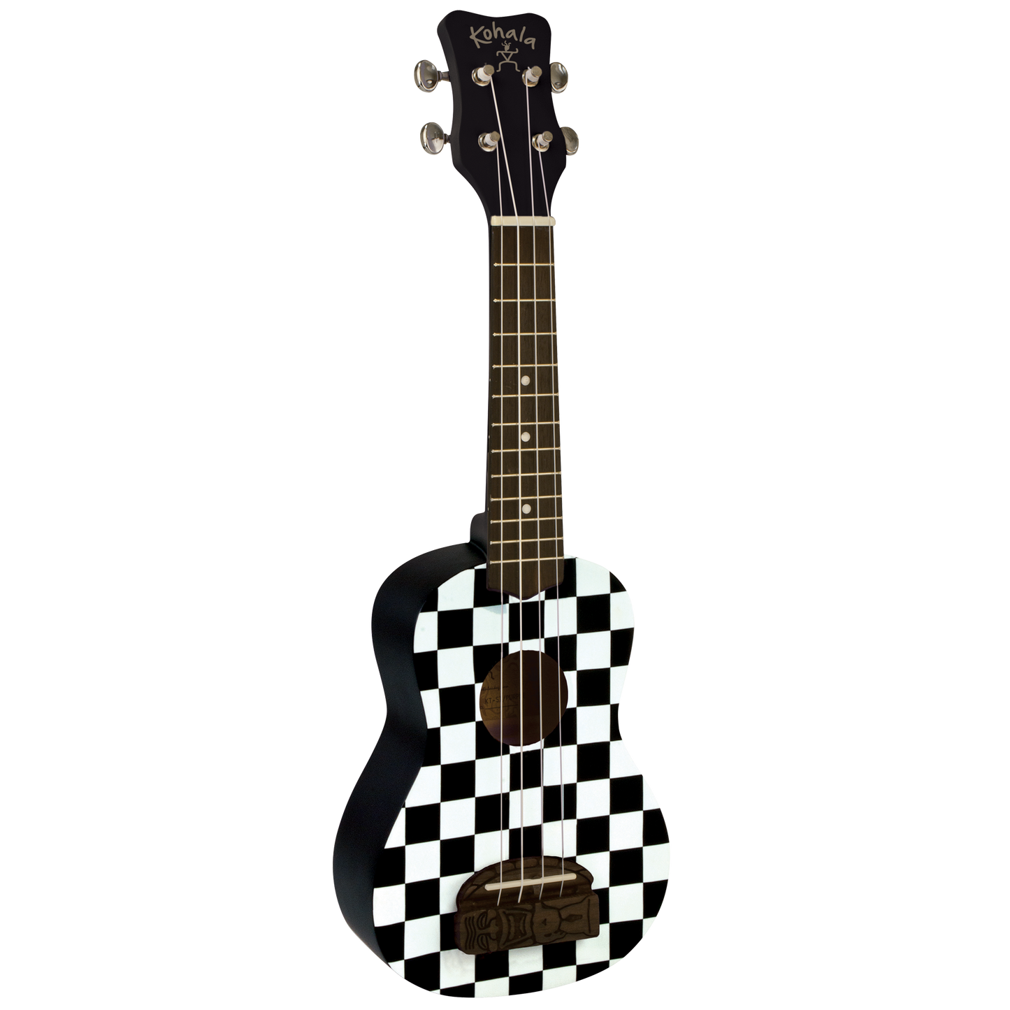 Kohala Tiki Checkerboard Soprano Ukulele KT-SCB
