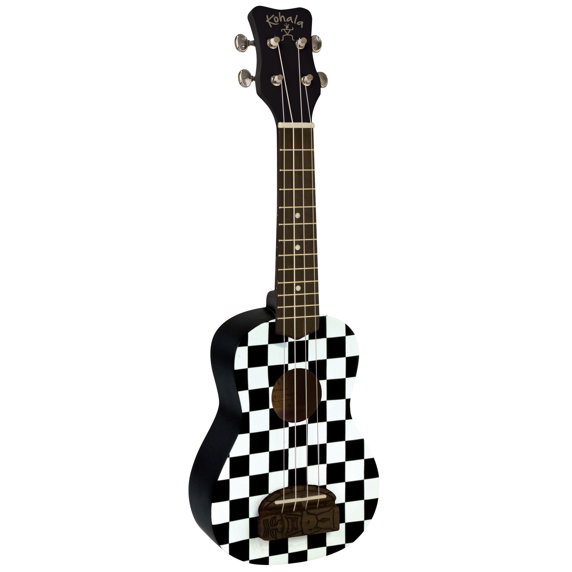 Kohala Tiki Checkerboard Soprano Ukulele KT-SCB