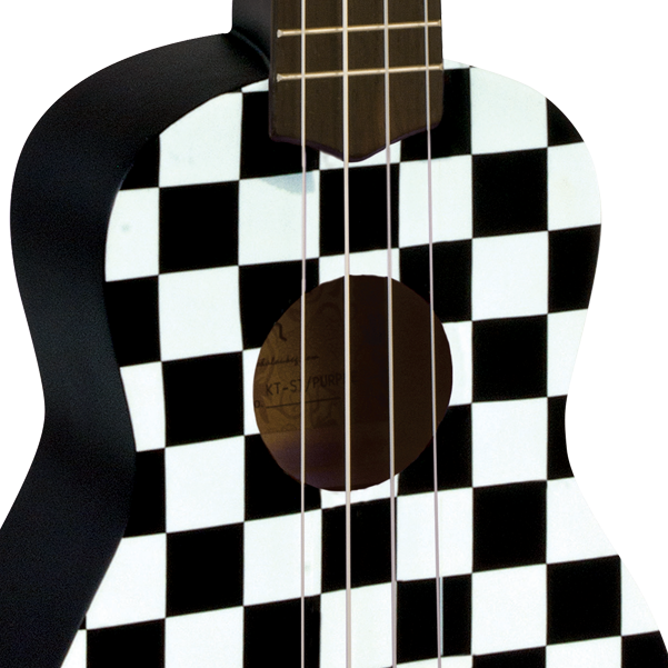 Kohala Tiki Checkerboard Soprano Ukulele KT-SCB