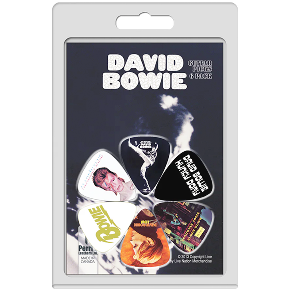 David Bowie Guitar Plectrum Pick Set 6 Pack