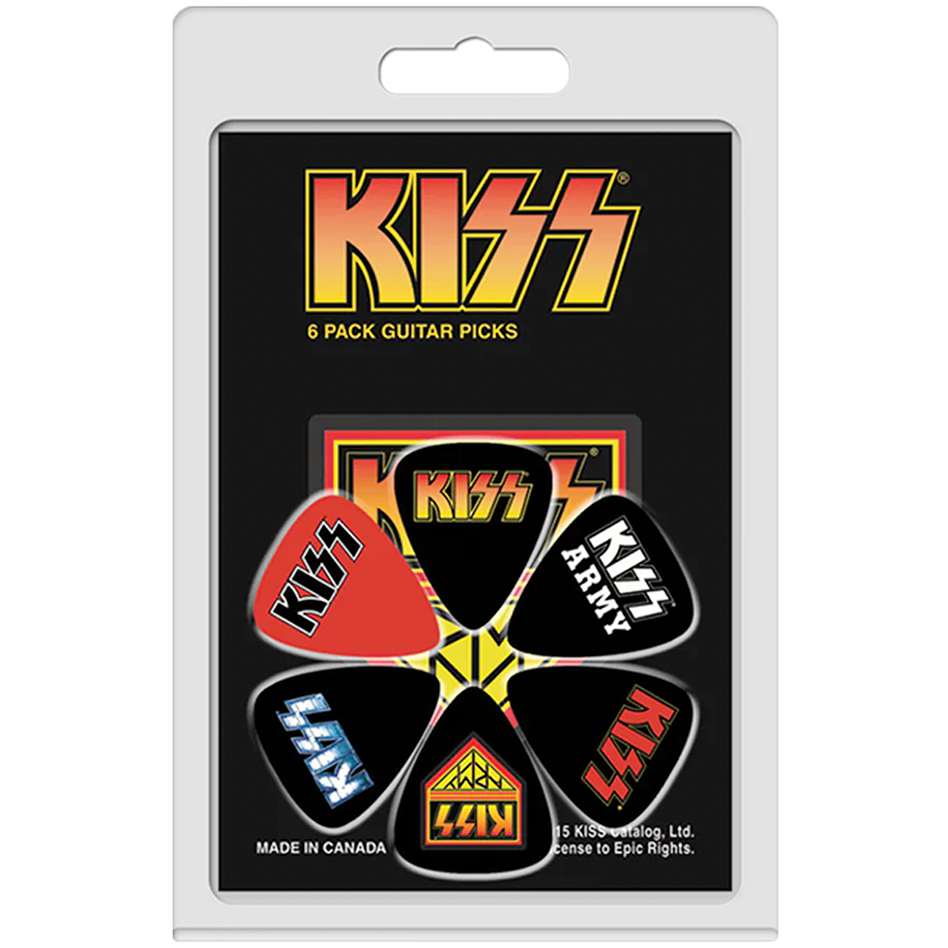 Kiss Guitar Pick Plectrum Set 6 Pack