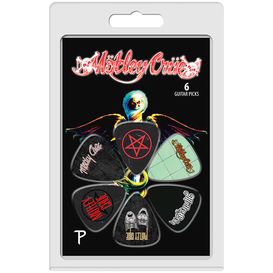 Motley Crue Guitar Plectrum Pick Set 6 Pack