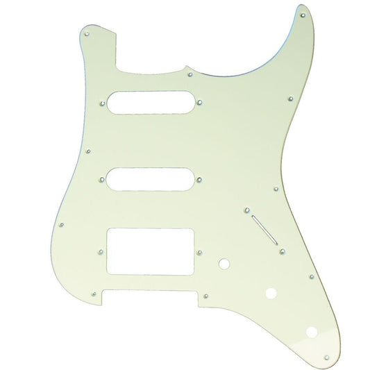 Stratocaster Electric Guitar Scratch Plate - 3 Ply White Black White HSS