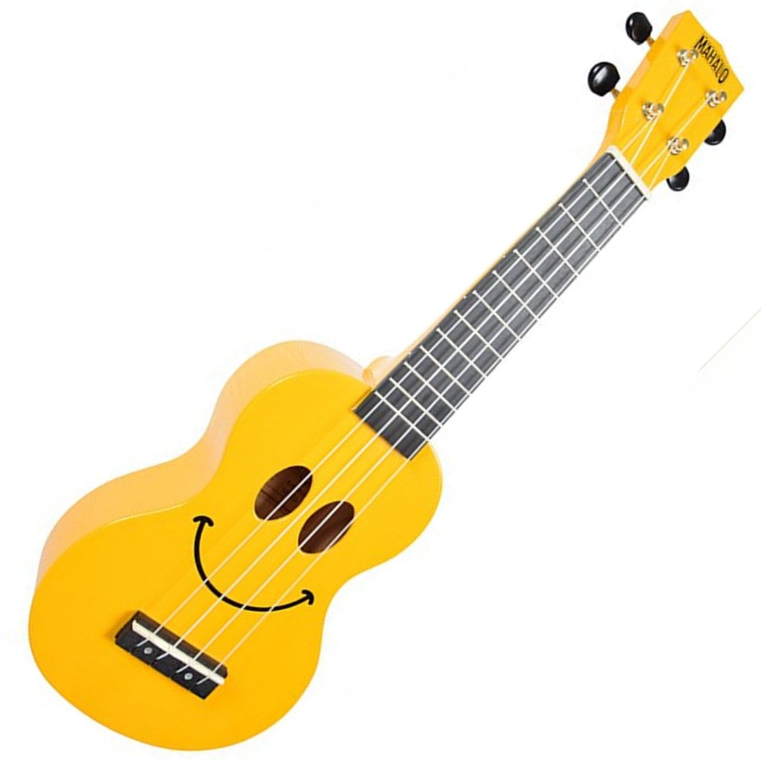 Mahalo Smiley Face Soprano Ukulele Design with FREE Bag
