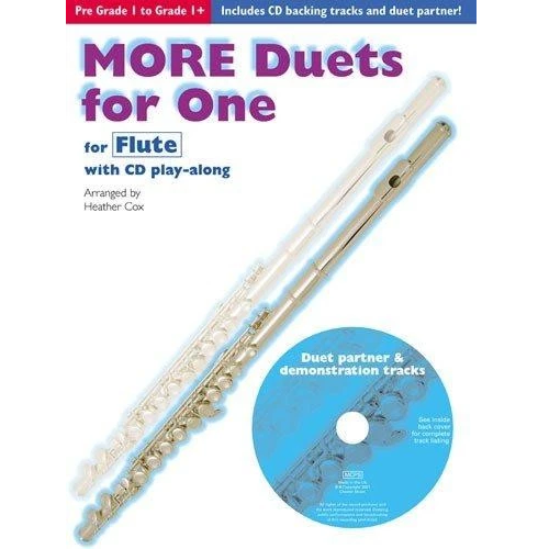 More Duets for One for Flute Pre Grade 1 to Grade 1+ Heather Cox 0711990158