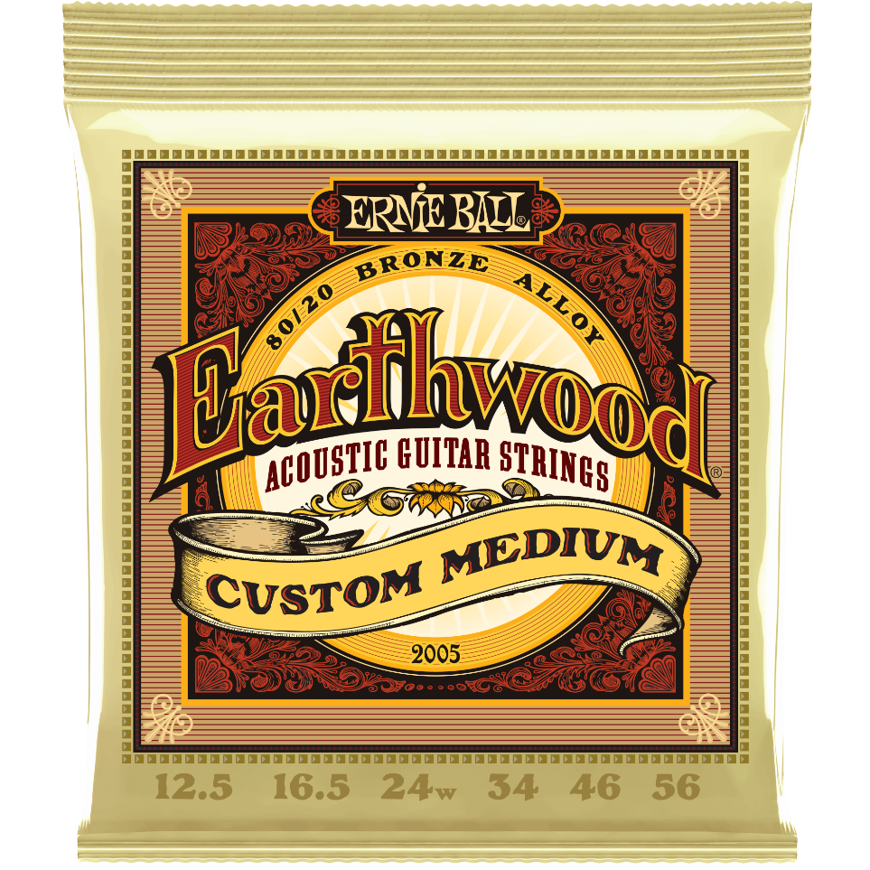Ernie Ball Earthwood Acoustic Guitar Strings Set 80/20 Bronze 12.5-56