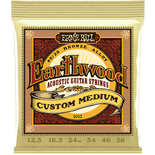 Ernie Ball Earthwood Acoustic Guitar Strings Set 80/20 Bronze 12.5-56