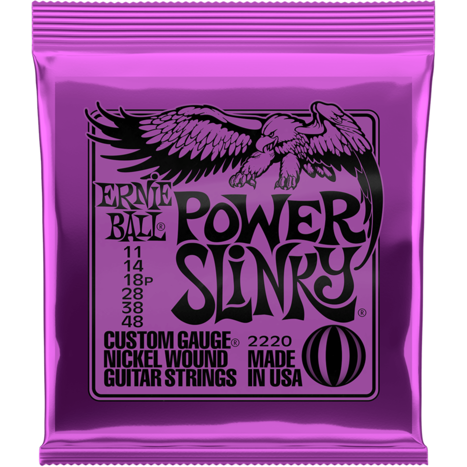Ernie Ball Power Slinky Electric Guitar Strings Set 11-48