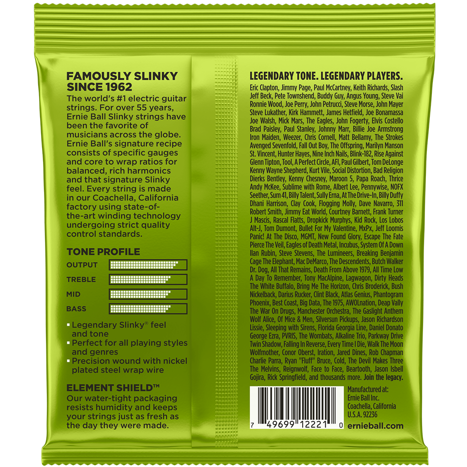 Ernie Ball Regular Slinky Electric Guitar String Set 10-46