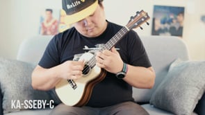 Kala Brand Solid Spruce Top Striped Ebony Concert Ukulele