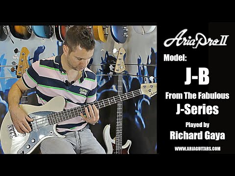 Aria Pro II Electric Jet Bass Guitar Black J-BBK