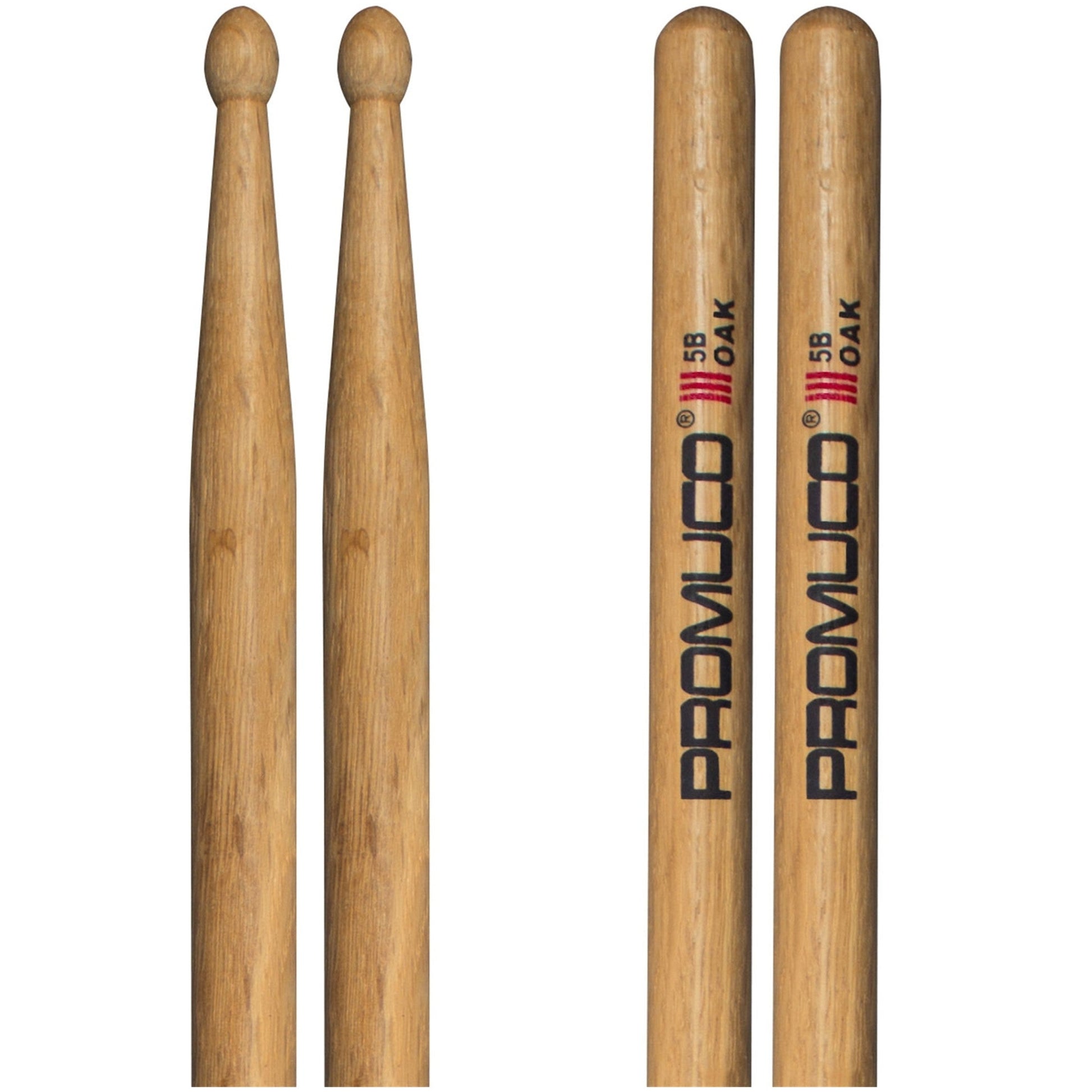 Promuco Oak Drumsticks Pair 5B Wood Tip