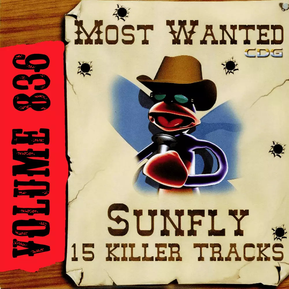Sunfly Karaoke CDG Most Wanted Volume 836 CD+G Disc 15 Backing Tracks