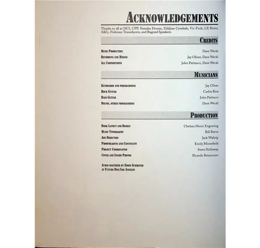 Dave Weckl Ultimate Play Along Drum  Level 1 Volume 1 Book 02915606653