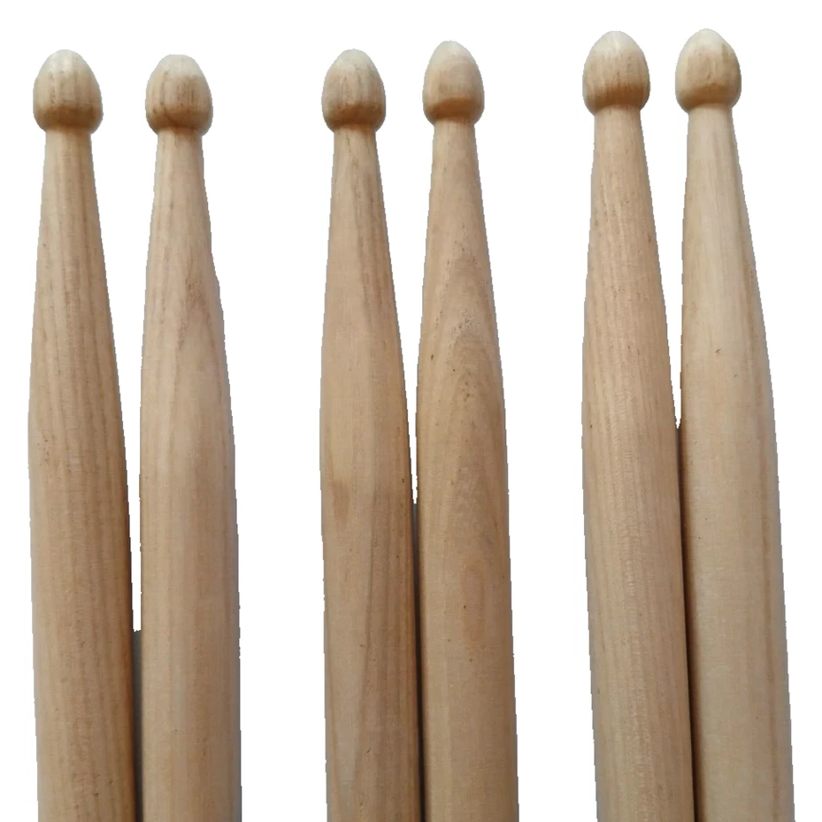 QTX Drumsticks 2B Wood Tip Bundle 3 Pairs