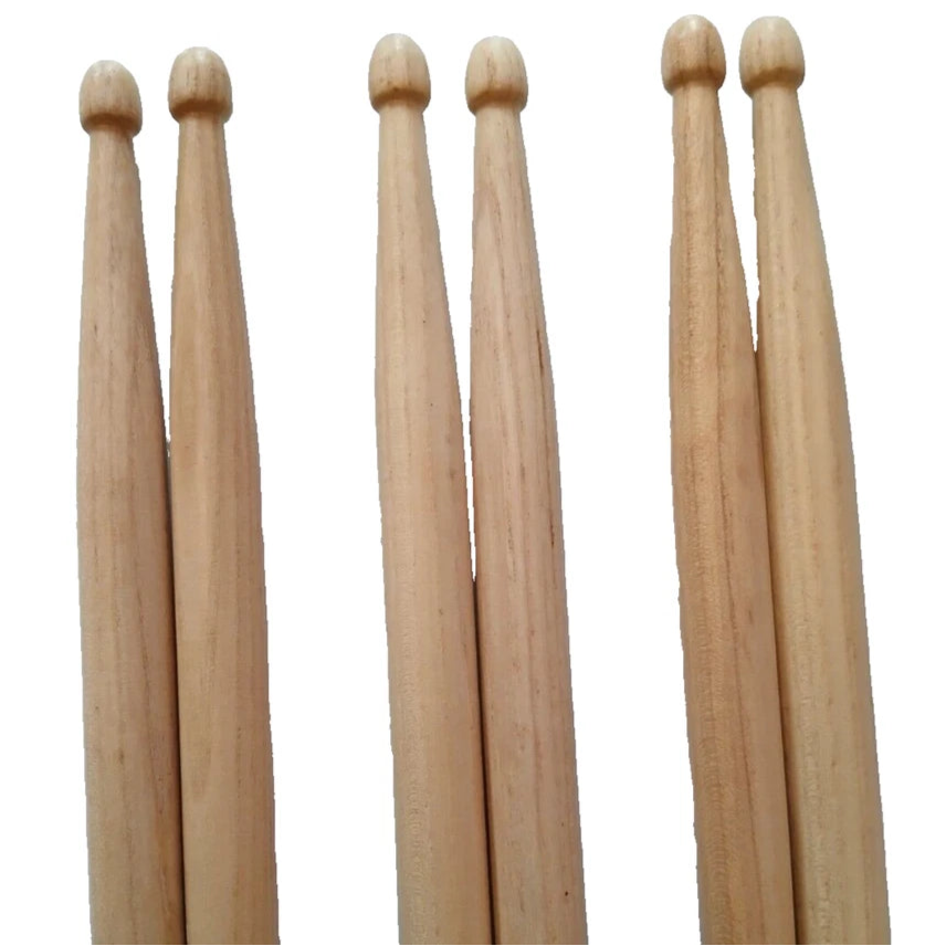 QTX Drumsticks 7A Wood Tip Bundle (3 Pairs)
