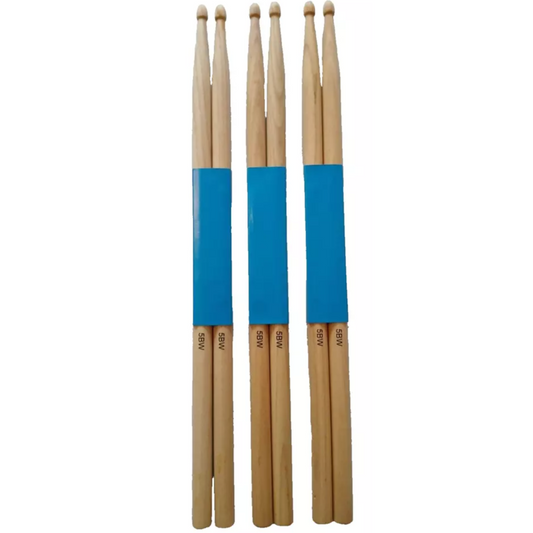 QTX Drumsticks 5B Wood Tip Bundle (3 Pairs)