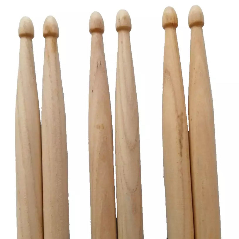 QTX Drumsticks 5B Wood Tip Bundle (3 Pairs)