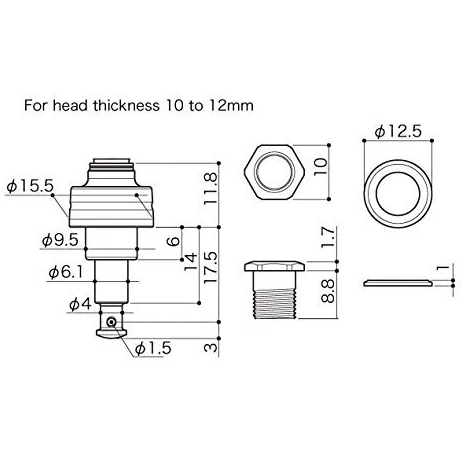 Gotoh Ukulele Tuning Peg Set UPTL Machine Heads Gold