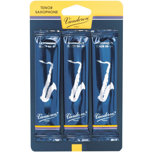 Tenor Sax Reeds Vandoren Bb 2.5 Traditional 3 Pack