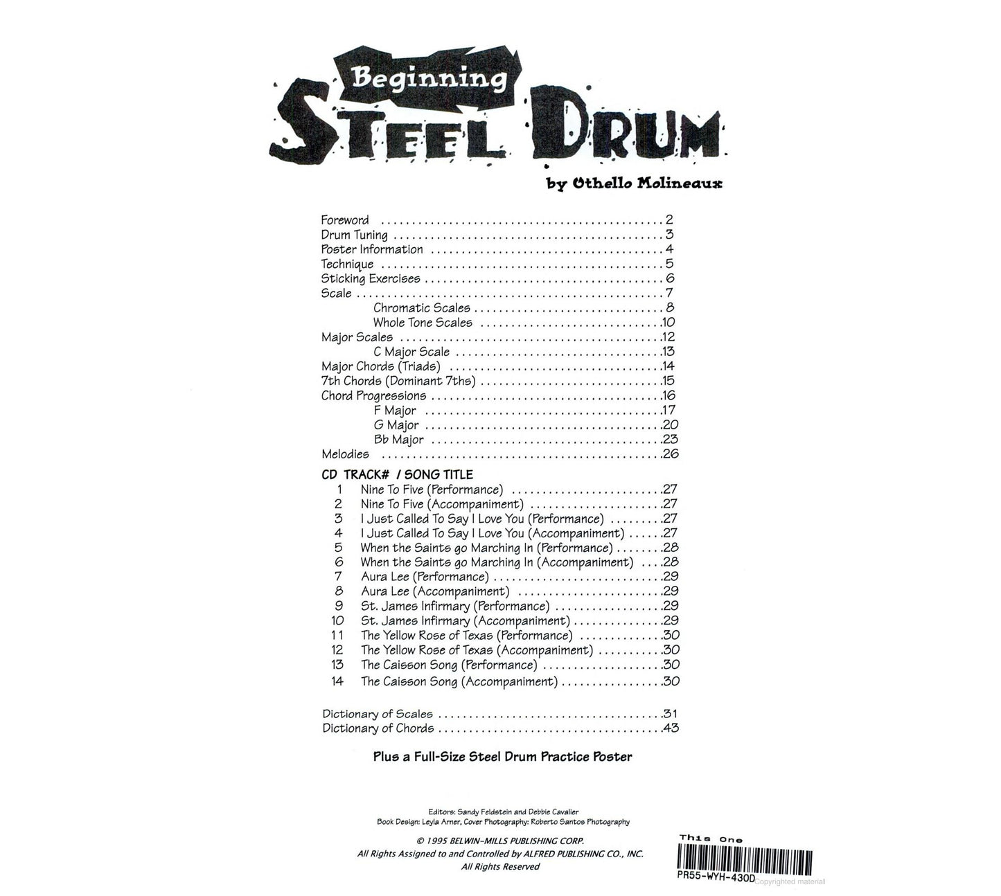 Beginning Steel Drum Book Othello Molineaux 0897249739