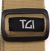TGI Guitar Strap Woven Khaki With Leather Ends