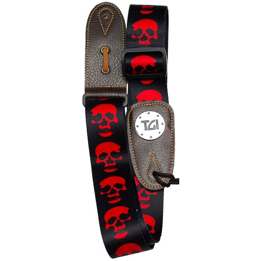 TGI Red Skulls Guitar Strap