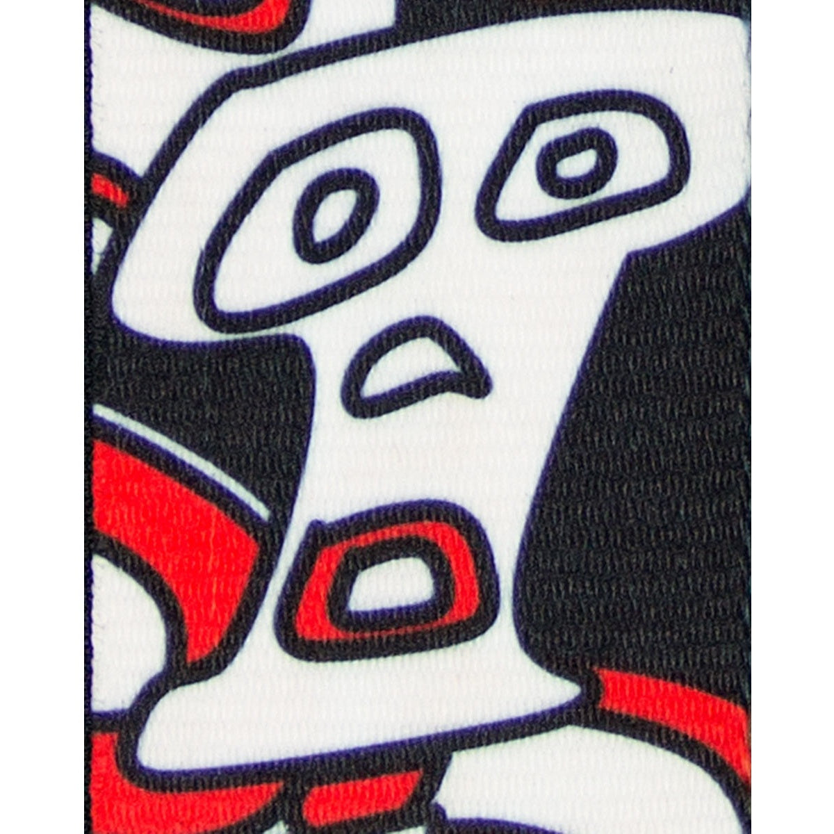TGI Guitar Strap Red Skeleton On Black Nylon