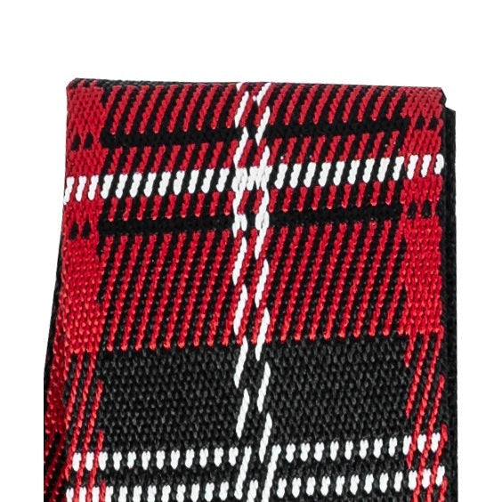 TGI Guitar Strap Woven Cotton Vegan Red Tartan